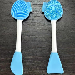 Portable Silicone Cleansing Massage Brush Gel Mask Facial Brush
