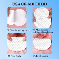 Underarm Sweat Pads 100 PCS Non Visible Dress Guards Shields For Men And Women