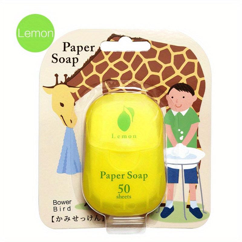 50 Pcs Disposable Travel Scented Bath Slice Soap Paper Sheets