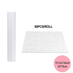 50 Pcs Disposable Spa Massage Bed Sheets Salon Headrest Paper Roll