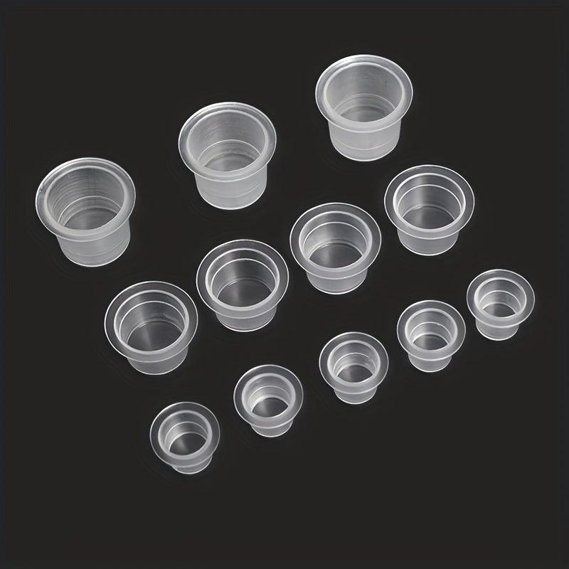 100 pcs Tattoo Ink Cups Disposable Plastic Small Medium Large Sizes