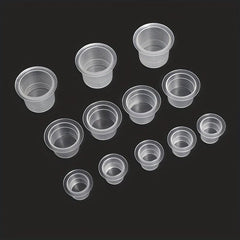 100 pcs Tattoo Ink Cups Disposable Plastic Small Medium Large Sizes
