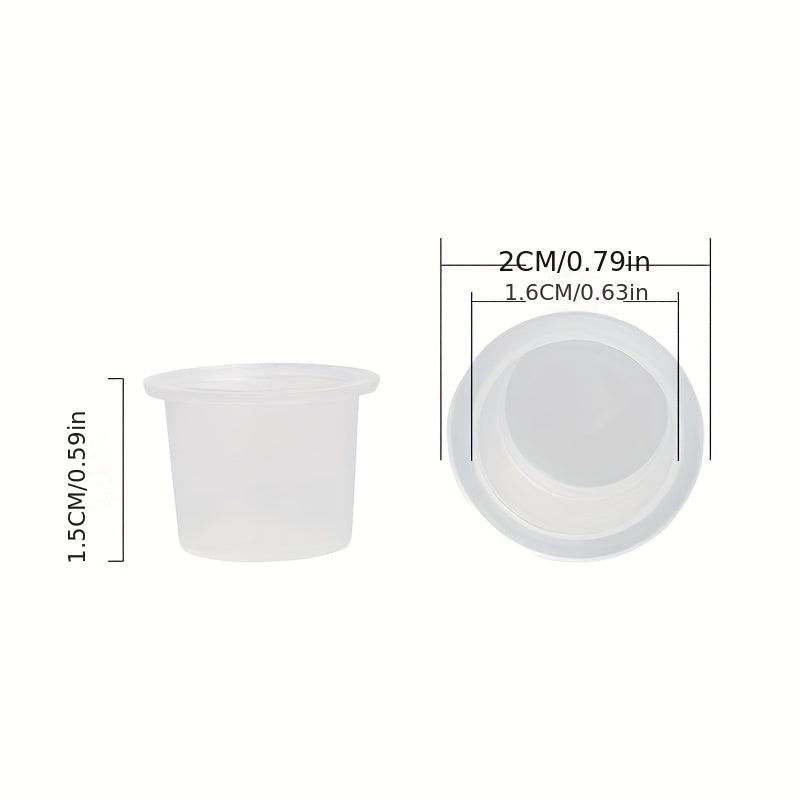 100 pcs Tattoo Ink Cups Disposable Plastic Small Medium Large Sizes