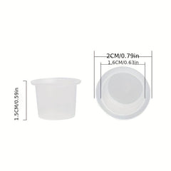 100 pcs Tattoo Ink Cups Disposable Plastic Small Medium Large Sizes