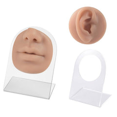 4pcs Soft Silicone Mouth & Nose Model For Piercing Face Ear Simulation Display
