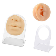 4pcs Soft Silicone Mouth & Nose Model For Piercing Face Ear Simulation Display