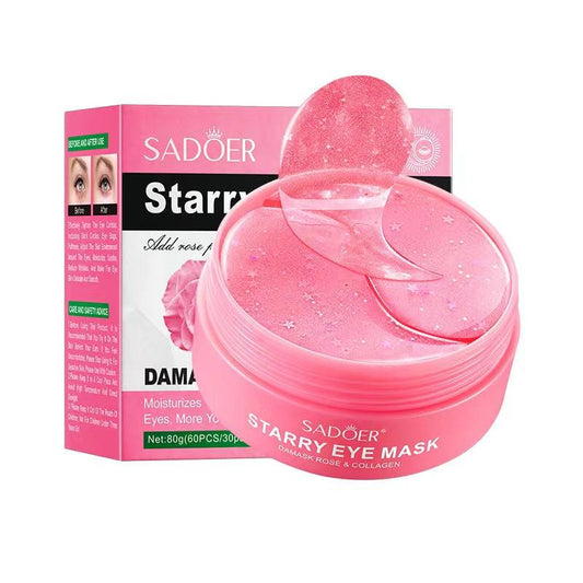 Bamboo Charcoal Rose Eye Mask - Dark Circles, Bags, Puffiness, Wrinkles
