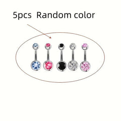 5pcs Stainless Steel Navel Nail Set for Men and Women