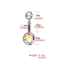 5pcs Stainless Steel Navel Nail Set for Men and Women