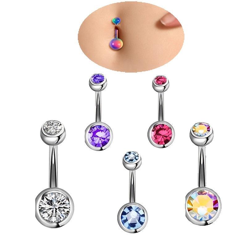 5pcs Stainless Steel Navel Nail Set for Men and Women