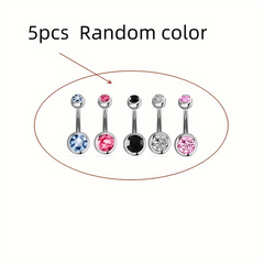 5pcs Stainless Steel Navel Nail Set for Men and Women