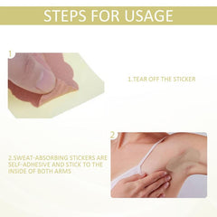 12pcs Underarm Sweat Patches Invisible Lasting Armpit Pads