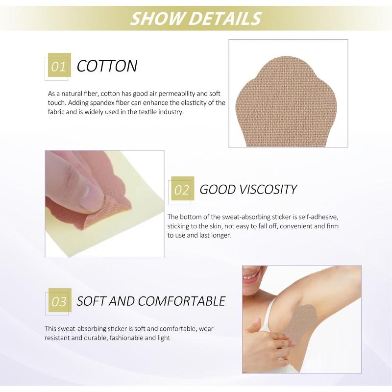 12pcs Underarm Sweat Patches Invisible Lasting Armpit Pads