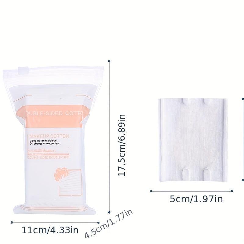 50pcs Makeup Cotton Pads Natural Square Cotton Puff Double Side