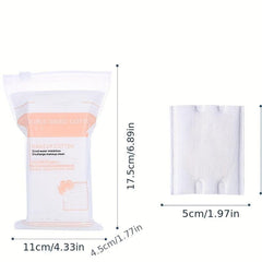 50pcs Makeup Cotton Pads Natural Square Cotton Puff Double Side