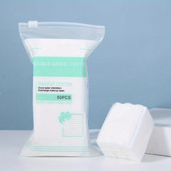 50pcs Makeup Cotton Pads Natural Square Cotton Puff Double Side