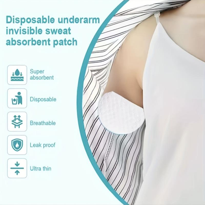 100pcs Underarm Sweat Absorbing Pads for Men and Women