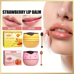 Honey & Strawberry Lip Mask: Moisturizing, Brightening, Anti-Aging - 15ml