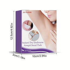 20pcs Underarm Sweat Pad Long-lasting Sweat Prevention Anti Sweat Patch