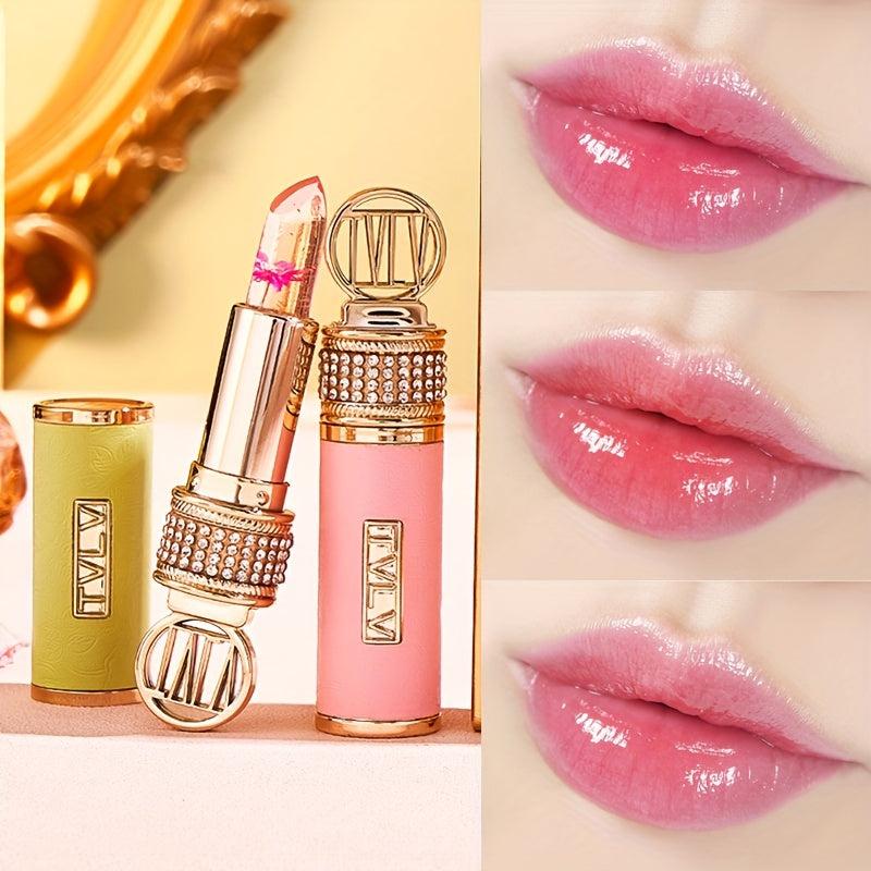 Crystal Golden Leaf Petal Lip Balm