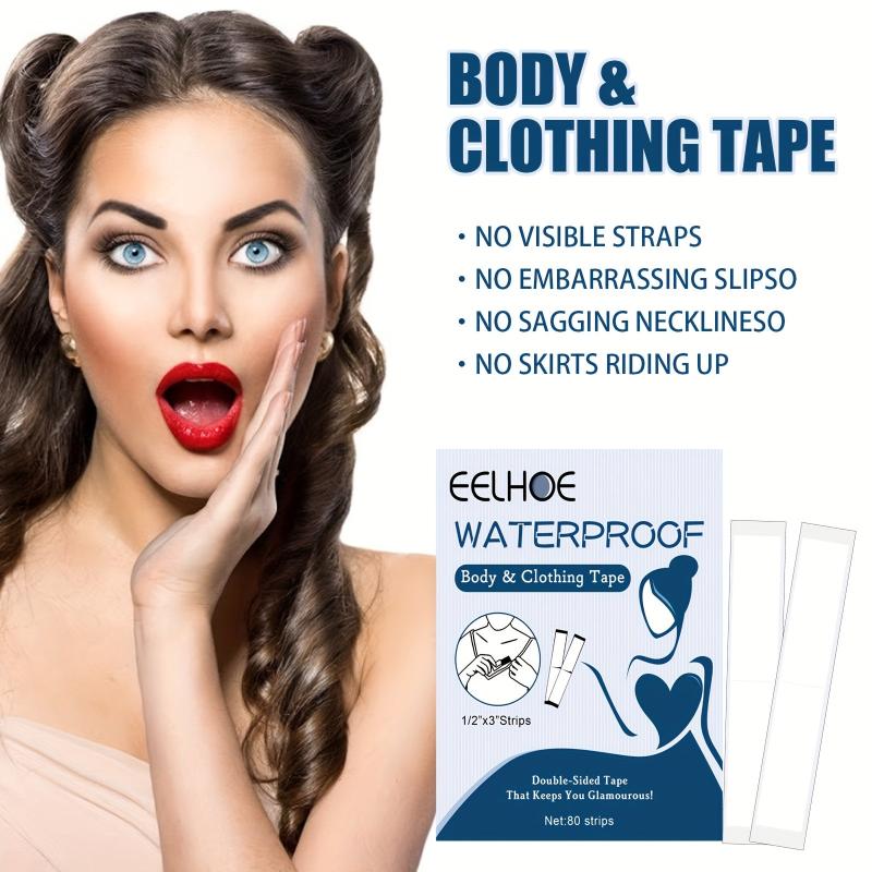 Invisible Double-sided Adhesive Non-Slip Strips - Pack of 80