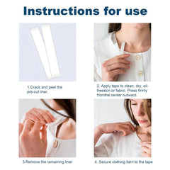 Invisible Double-sided Adhesive Non-Slip Strips - Pack of 80