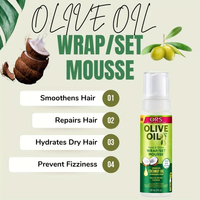 Hold & Shine Wrap Set Mousse Strong Hair Styling Mousse For Women Men