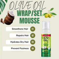 Hold & Shine Wrap Set Mousse Strong Hair Styling Mousse For Women Men