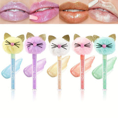 Cat Head Lip Gloss Moisturizing Lip Honey Waterproof Makeup