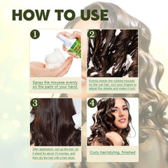 Anti Frizz Curl Styling Mousse for Hair Styling