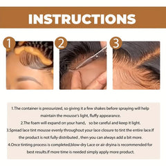 Fast Dry Lace Wig Hair Mousse for Natural Finish & Dyeing