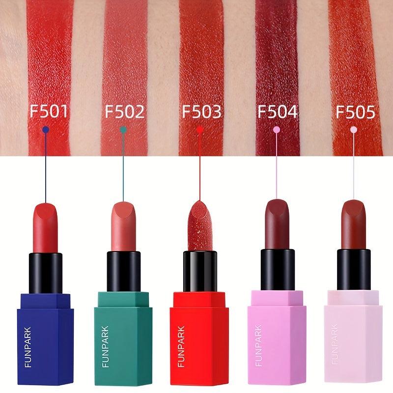 5-pc Waterproof Lipstick Set for Women: Lip Glaze, Lip Liner, Gloss
