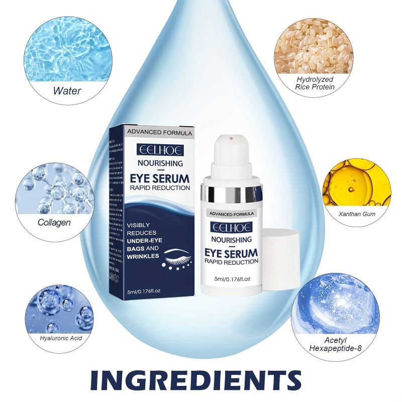 5ml Eye Serum Reduces Eye Bags Wrinkles Dark Circles Fine Redness Crow's Feet