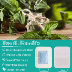 10PCS Mint Foot Pads Deep Cleansing Foot Patch Natural Bamboo Vinegar