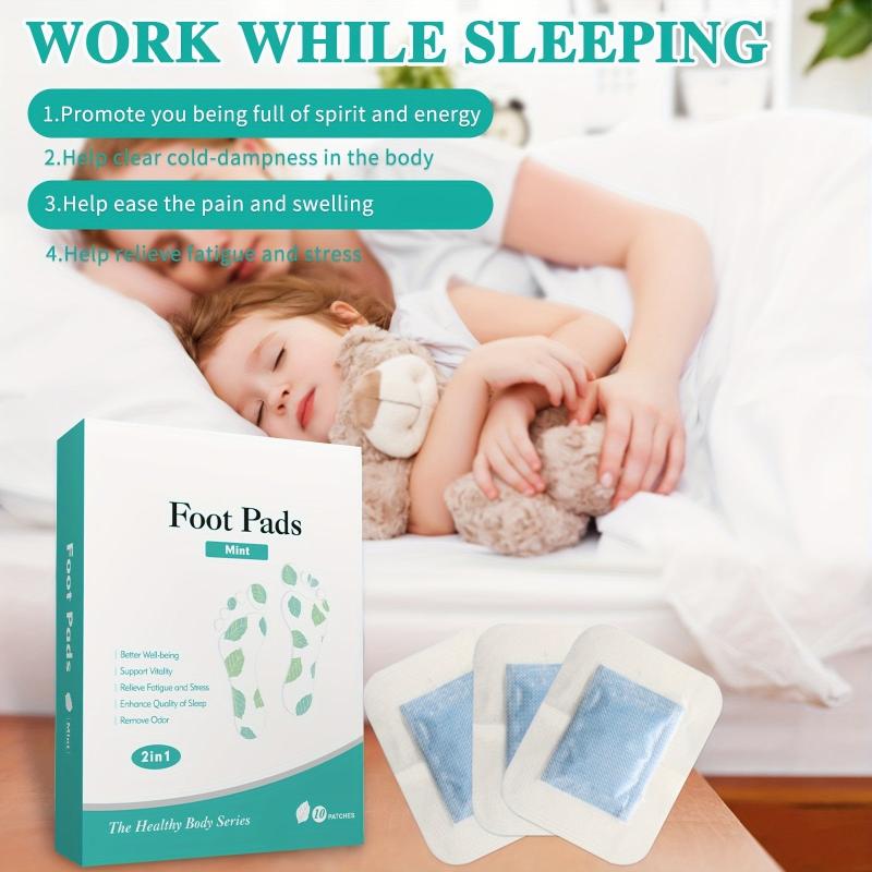 10PCS Mint Foot Pads Deep Cleansing Foot Patch Natural Bamboo Vinegar