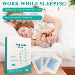10PCS Mint Foot Pads Deep Cleansing Foot Patch Natural Bamboo Vinegar