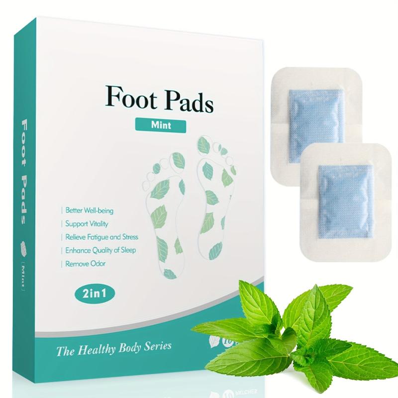 10PCS Mint Foot Pads Deep Cleansing Foot Patch Natural Bamboo Vinegar
