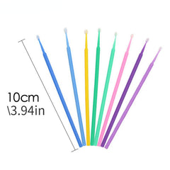 100pcs Disposable Micro Brushes for Eyelash Extensions and Glue Cleaning