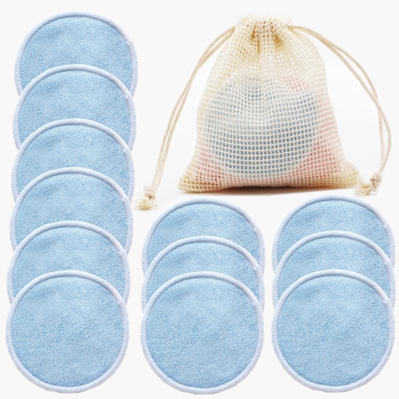 12 Reusable Makeup Remover Pads Soft Natural Washable Facial Cleaning Pads