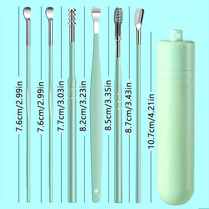 6 IN 1 Ear Wax Removal Tool Ear Pick Ear Cleaing Tools Set