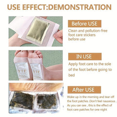20 Pcs Ginger Foot Pads & Adhesive Sheets for Foot Care All Natural Foot Patch