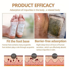 20 Pcs Ginger Foot Pads & Adhesive Sheets for Foot Care All Natural Foot Patch