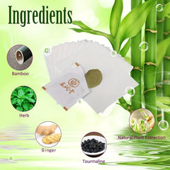 20 Pcs Ginger Foot Pads & Adhesive Sheets for Foot Care All Natural Foot Patch