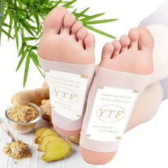 20 Pcs Ginger Foot Pads & Adhesive Sheets for Foot Care All Natural Foot Patch