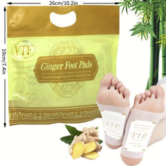 20 Pcs Ginger Foot Pads & Adhesive Sheets for Foot Care All Natural Foot Patch