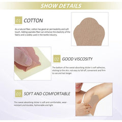 12pcs Disposable Armpit Under Arm Sweat Pads Dress Shields Cotton Underarm