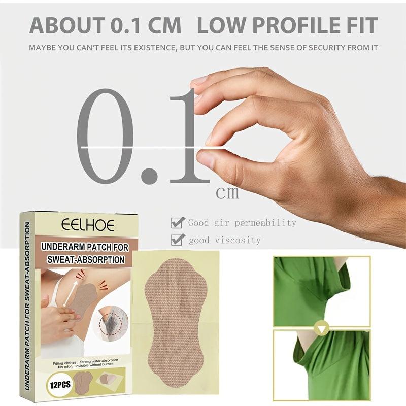 12pcs Disposable Armpit Under Arm Sweat Pads Dress Shields Cotton Underarm