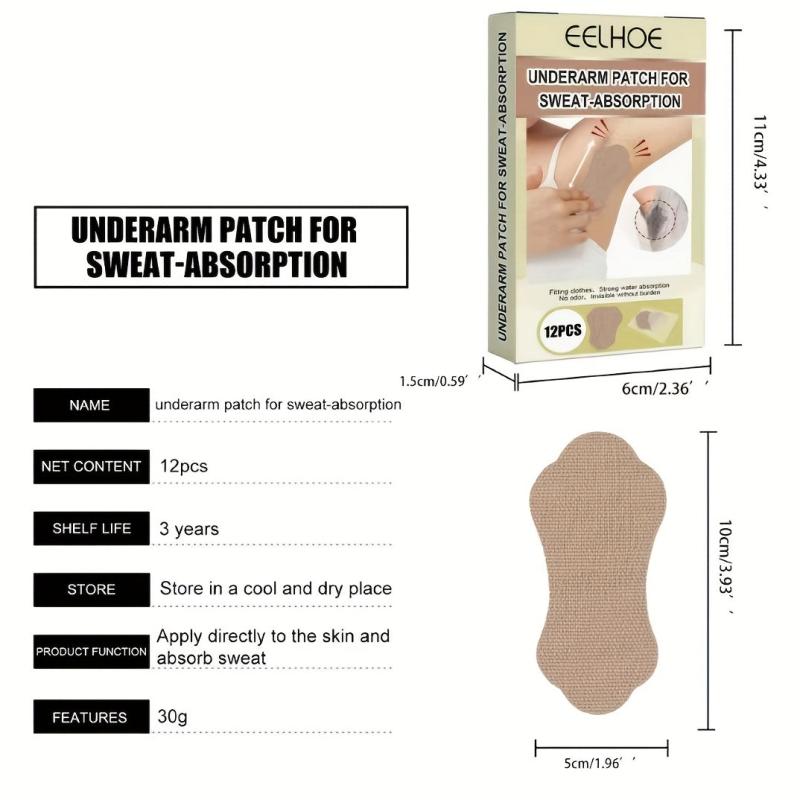 12pcs Disposable Armpit Under Arm Sweat Pads Dress Shields Cotton Underarm
