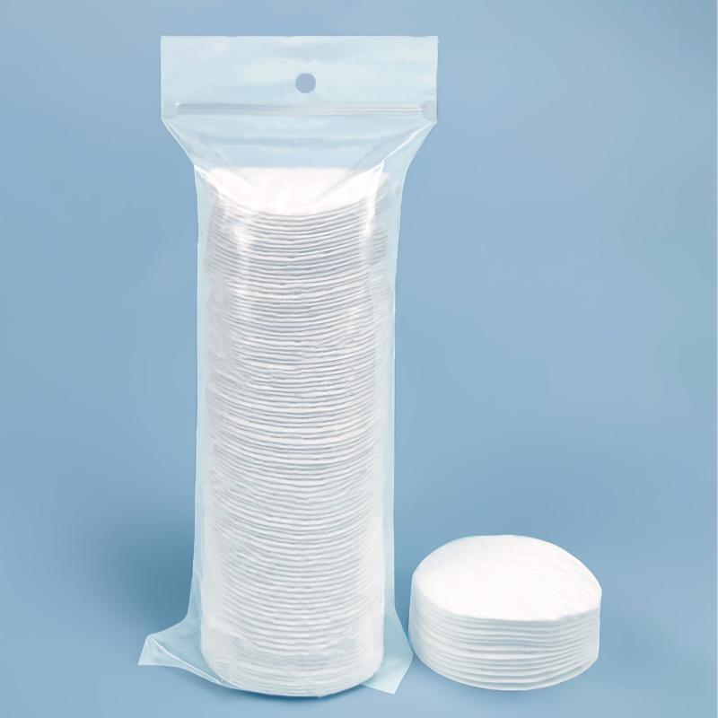 100pcs Cotton Rounds Soft Breathable Makeup Remover Pads For Face