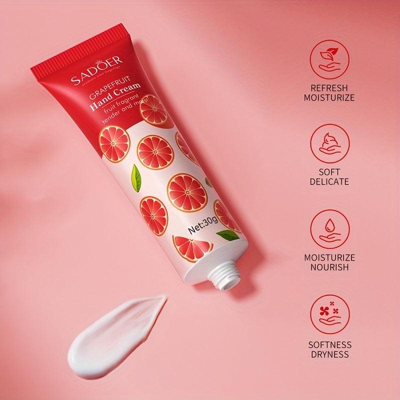 Grapefruit Hand Cream Moisturizes Smooths Prevents Frost Cracking